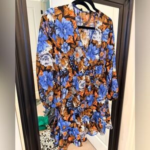 Zara Multicolor Floral Pattern Dress
